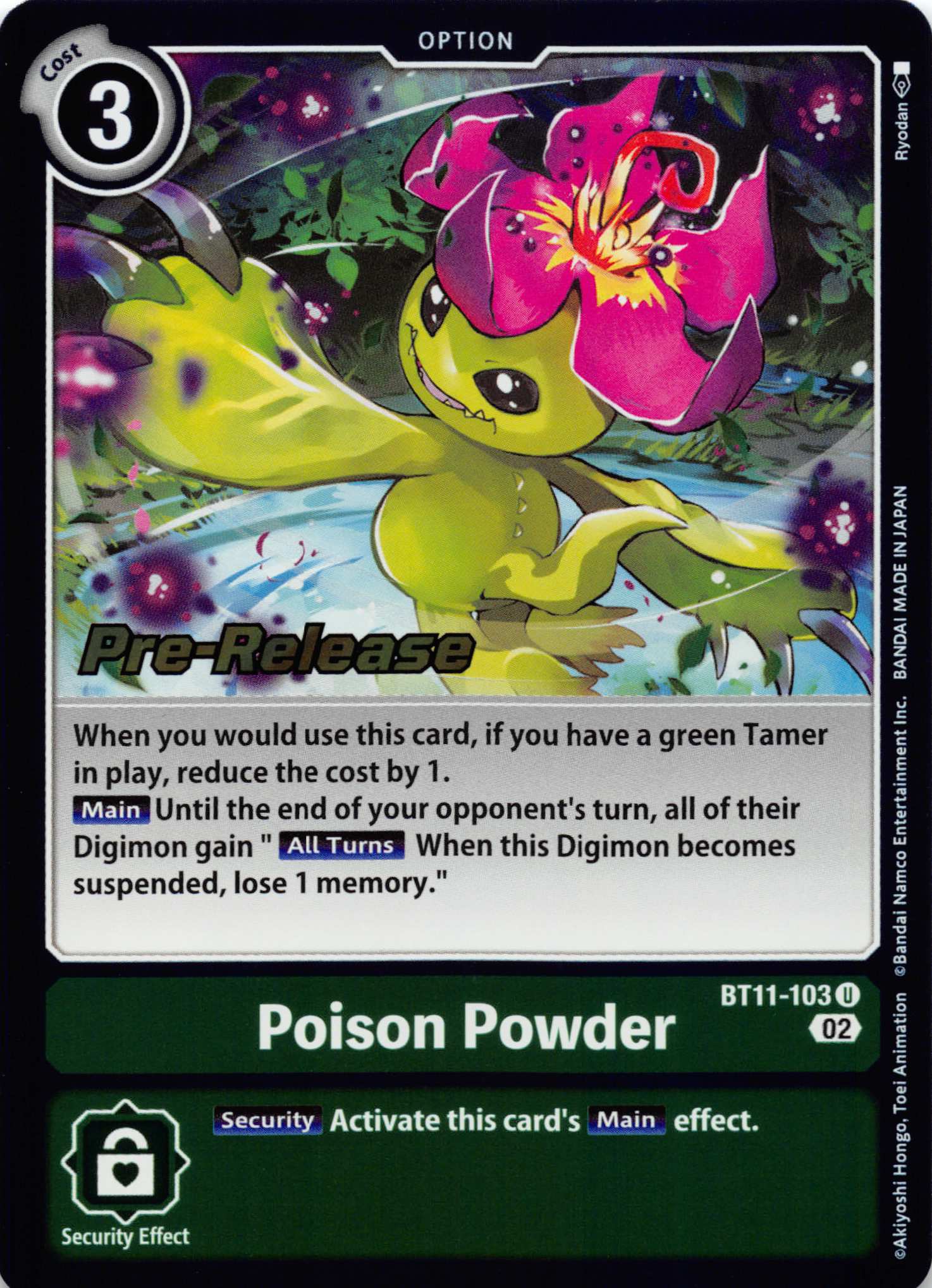 Poison Powder [BT11-103] [Dimensional Phase Pre-Release Cards] Foil