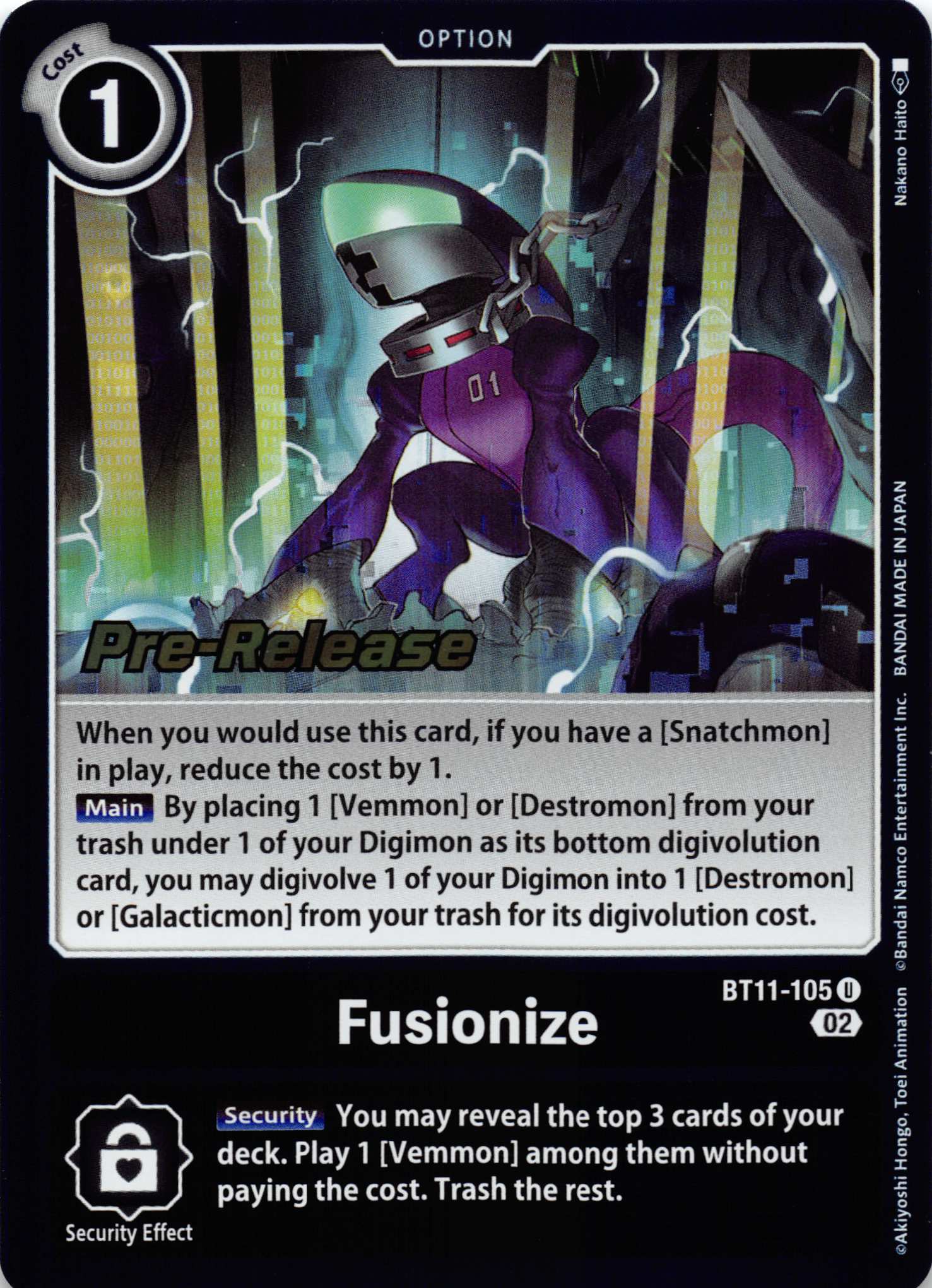 Fusionize [BT11-105] [Dimensional Phase Pre-Release Cards] Foil