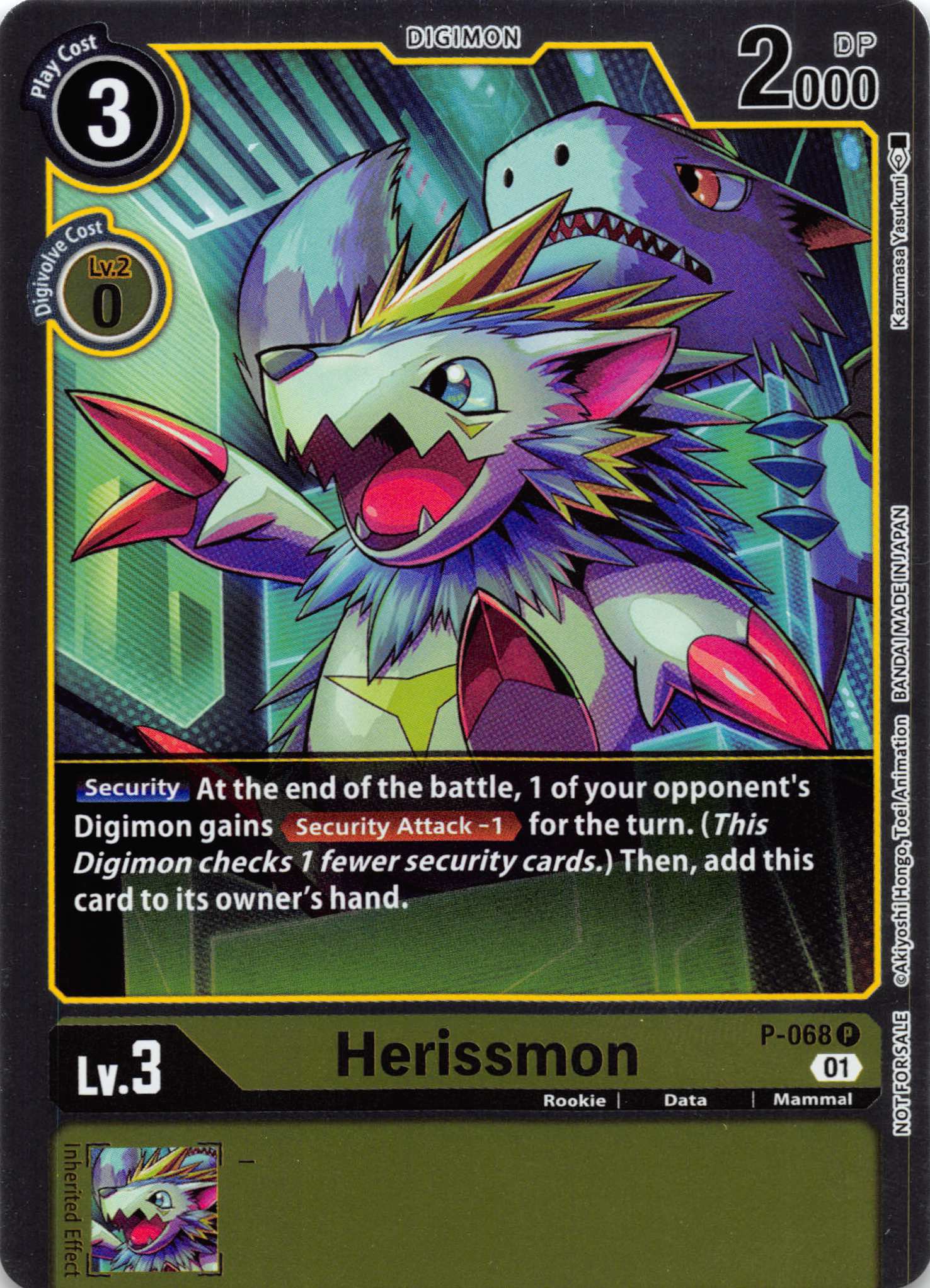 Herissmon - P-068 (Limited Card Pack) [P-068] [Digimon Promotion Cards] Foil