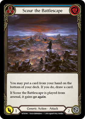 Scour the Battlescape (Blue) [WTR196-C] Alpha Print Rainbow Foil - Duel Kingdom