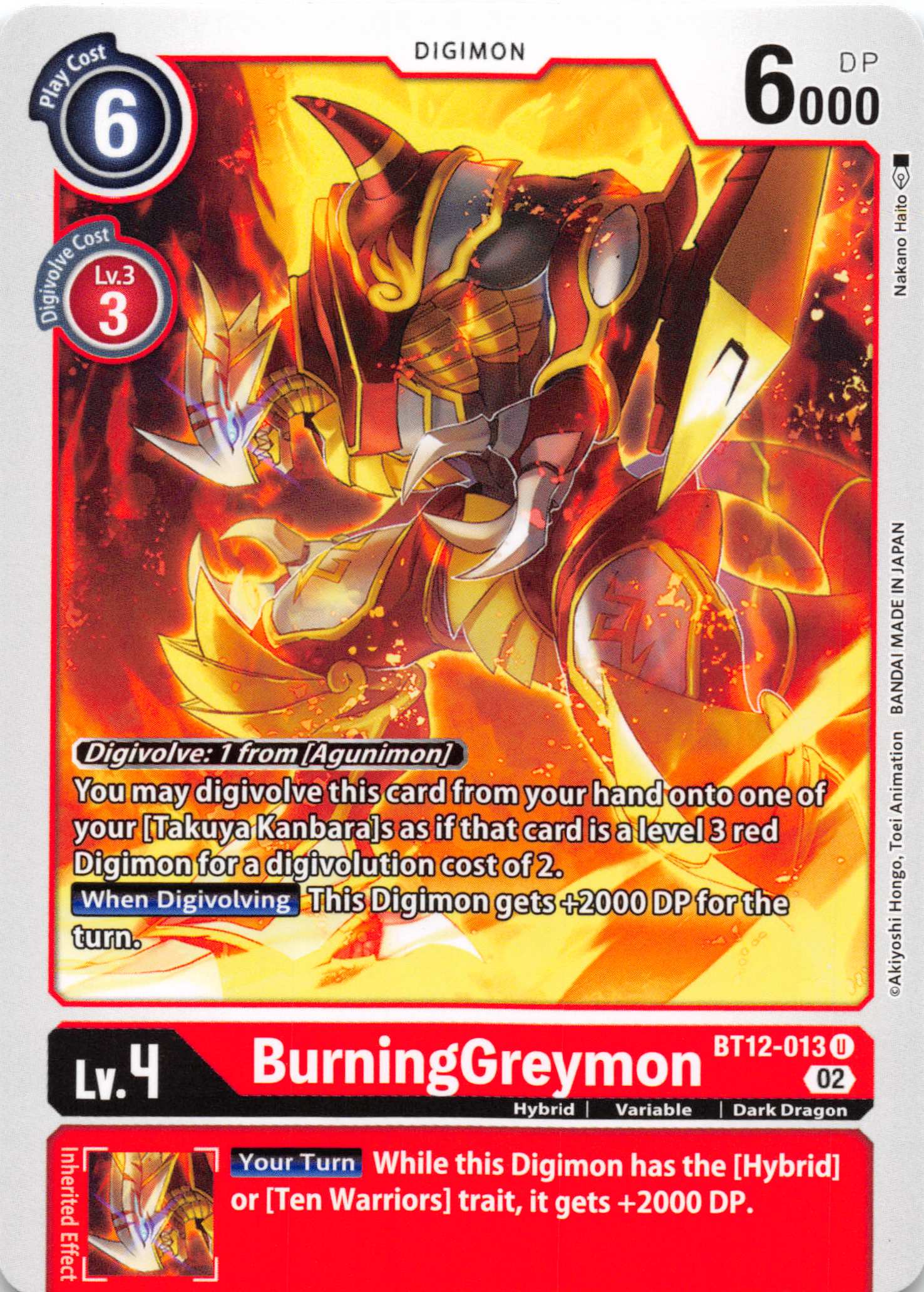 BurningGreymon [BT12-013] [Across Time] Normal