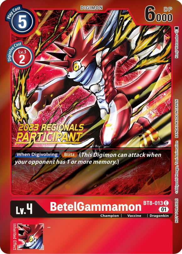 BetelGammamon (2023 Regionals Participant) [BT8-013] [New Awakening] Foil