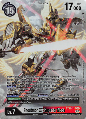Shoutmon X7: Superior Mode (Alternate Art) [BT12-112] [Across Time] Foil
