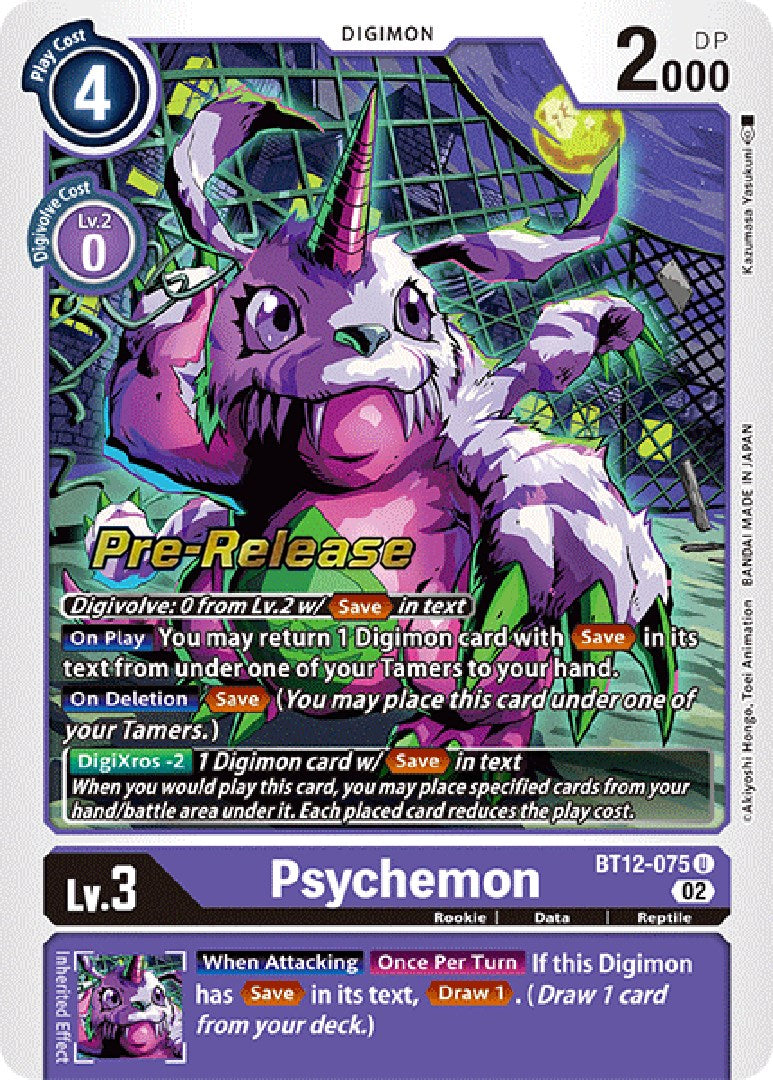 Psychemon [BT12-075] [Across Time Pre-Release Cards] Normal