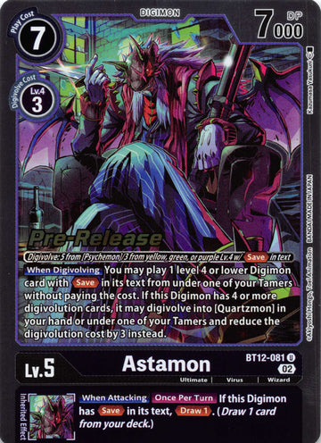 Astamon [BT12-081] [Across Time Pre-Release Cards] Foil