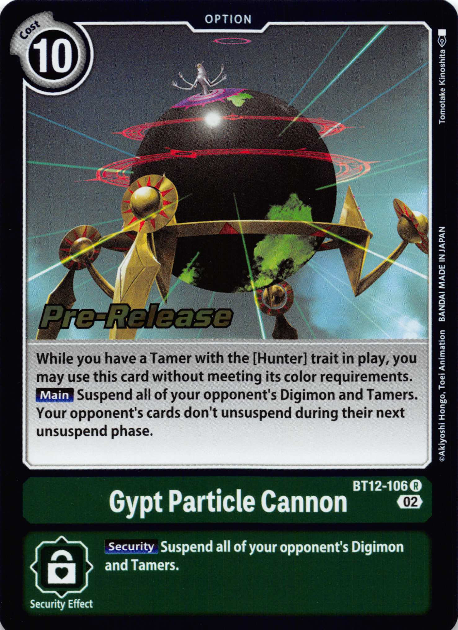 Gypt Particle Cannon [BT12-106] [Across Time Pre-Release Cards] Foil