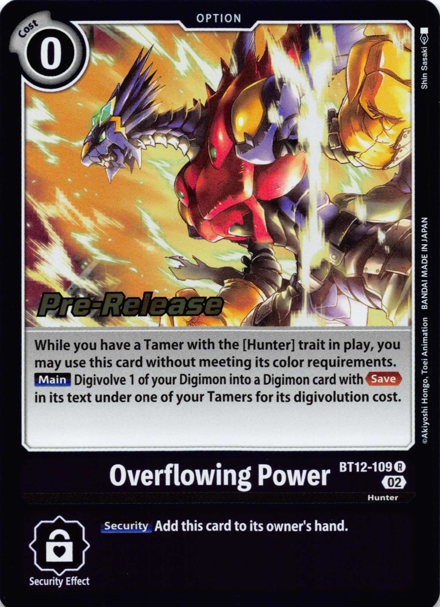 Overflowing Power [BT12-109] [Across Time Pre-Release Cards] Foil