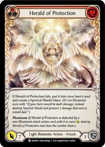 Herald of Protection (Red) [MON014] 1st Edition Normal - Duel Kingdom