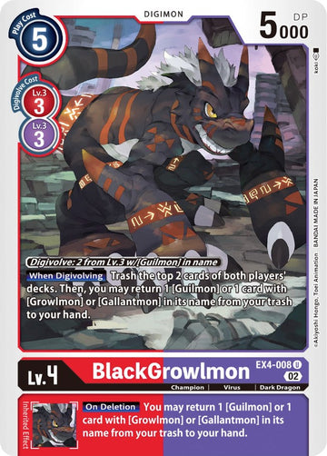 BlackGrowlmon [EX4-008] [Alternative Being Booster] Normal