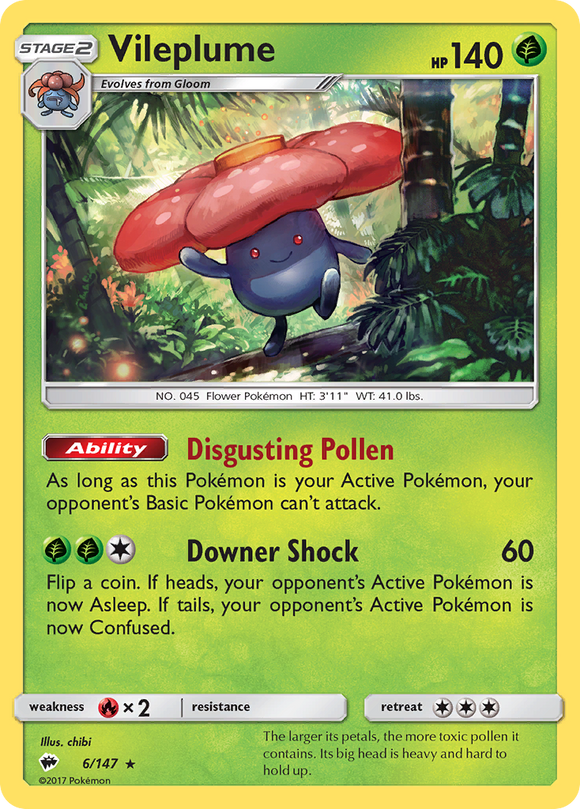 Vileplume (6/147) [Sun & Moon: Burning Shadows] - Duel Kingdom