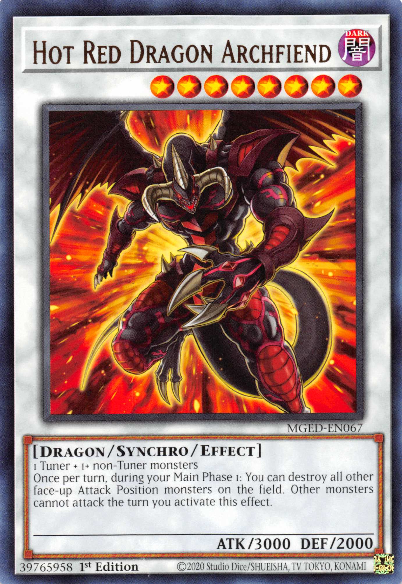 Hot Red Dragon Archfiend [MGED-EN067] Rare - Duel Kingdom