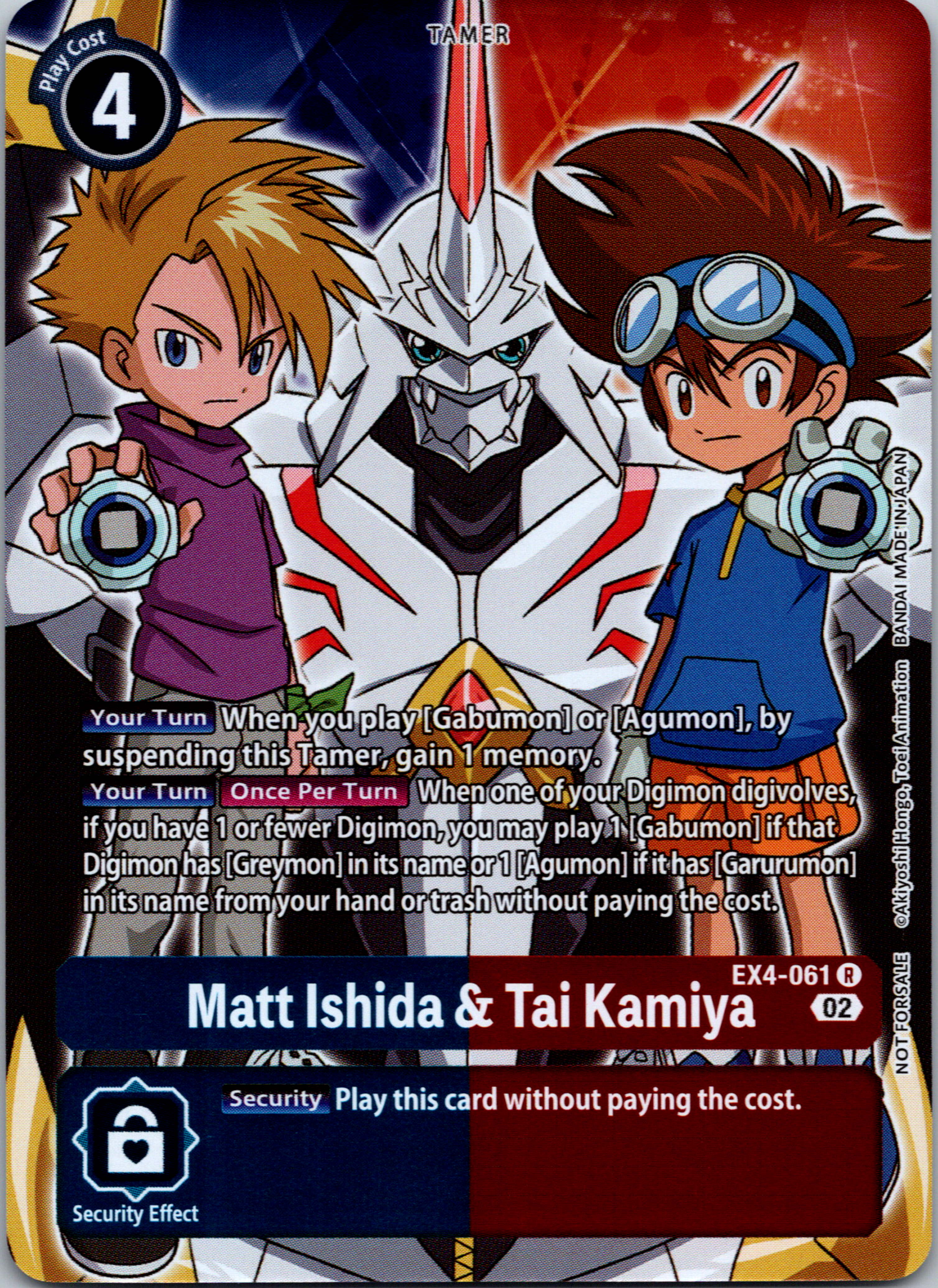 Matt Ishida & Tai Kamiya (Alternate Art) [EX4-061] [Alternative Being Booster] Foil