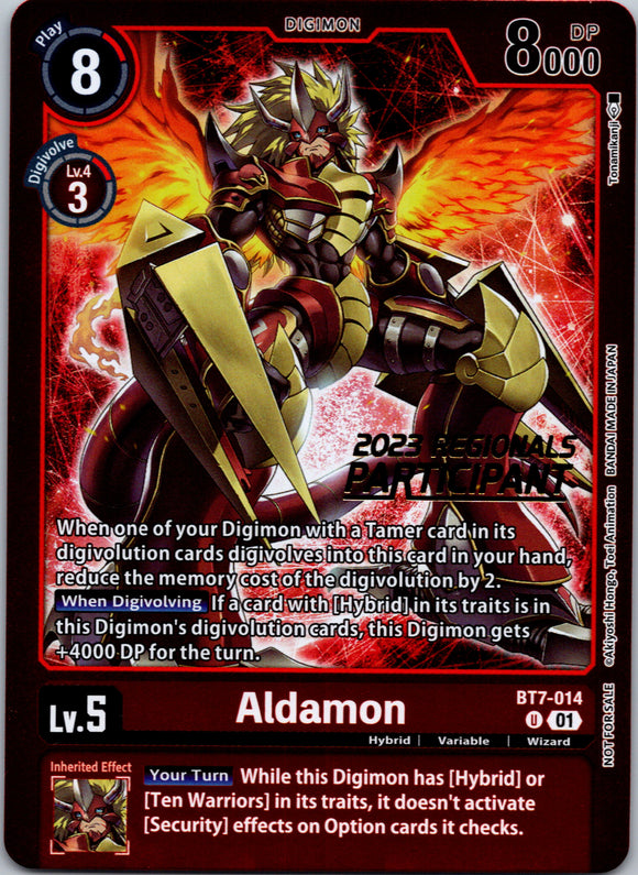 Aldamon (2023 Regionals Participant) [BT7-014] [Next Adventure] Foil
