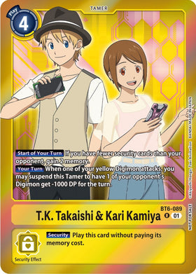 T.K. Takaishi & Kari Kamiya (Event Pack 5) [BT6-089] [Double Diamond] Foil