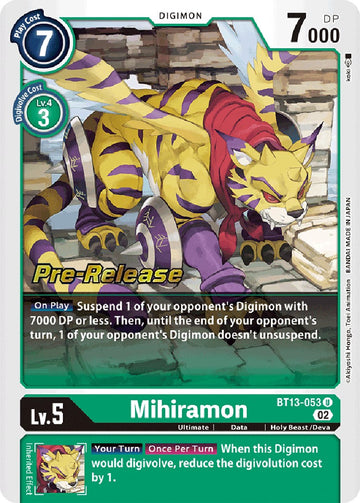 Mihiramon [BT13-053] [Versus Royal Knight Pre-Release Cards] Foil