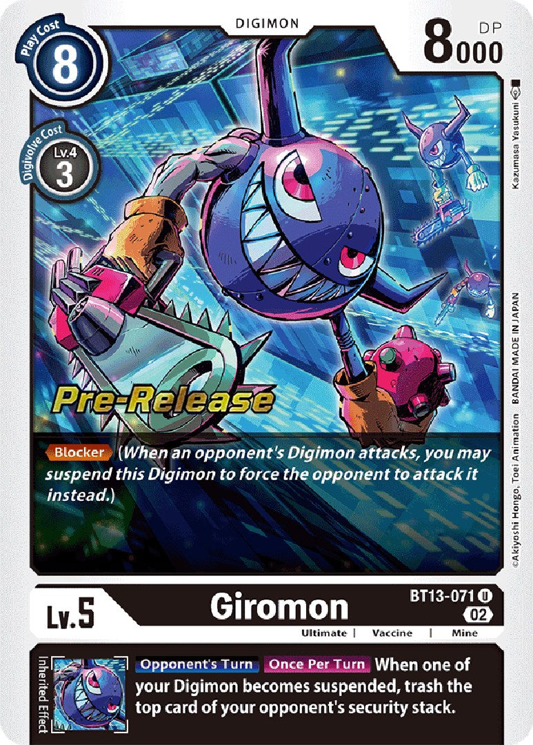 Giromon [BT13-071] [Versus Royal Knights Pre-Release Cards] Foil