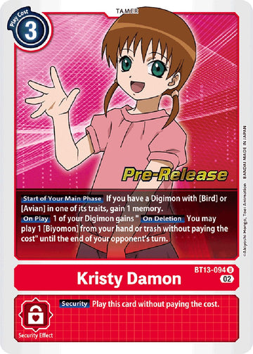 Kristy Damon [BT13-094] [Versus Royal Knight Pre-Release Cards] Foil