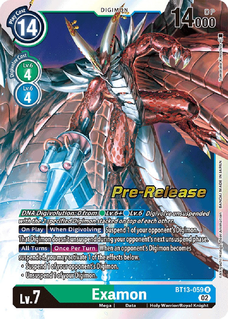 Examon [BT13-059] [Versus Royal Knights Pre-Release Cards] Foil