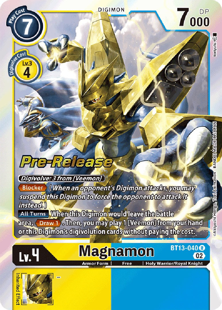 Magnamon [BT13-040] [Versus Royal Knight Booster Pre-Release Cards] Foil