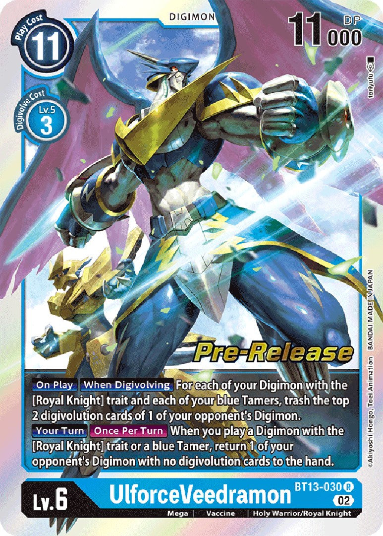 UlforceVeedramon [BT13-030] [Versus Royal Knights Pre-Release Cards] Foil