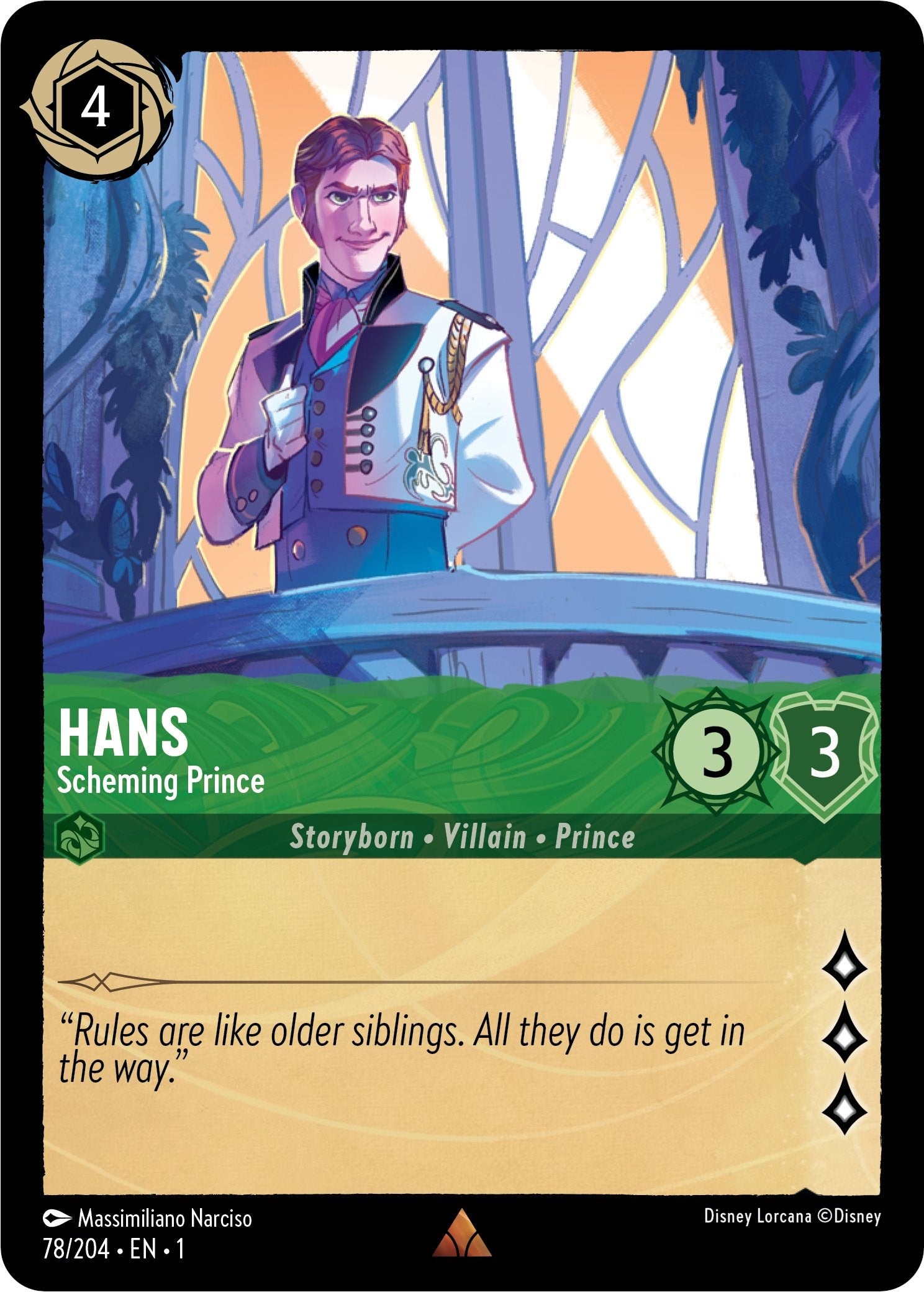 Hans - Scheming Prince 78/204 (The First Chapter) Cold Foil