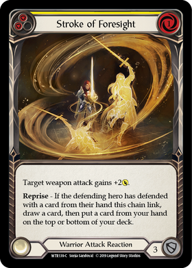 Stroke of Foresight (Yellow) [WTR139-C] Alpha Print Rainbow Foil - Duel Kingdom