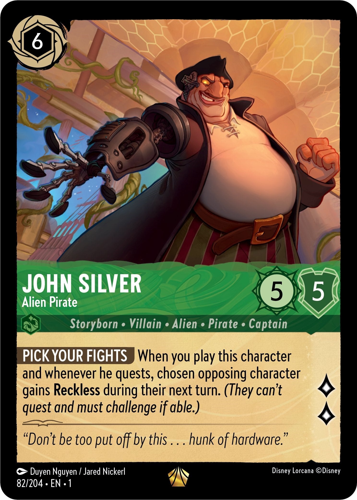 John Silver - Alien Pirate 82/204 (The First Chapter) Cold Foil