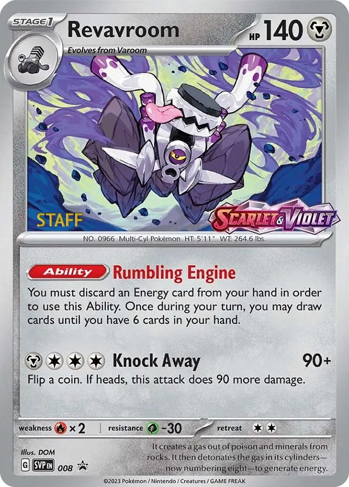 Revavroom - 008 [Staff] [8] - (SV Scarlet & Violet Promo Cards) Holofoil