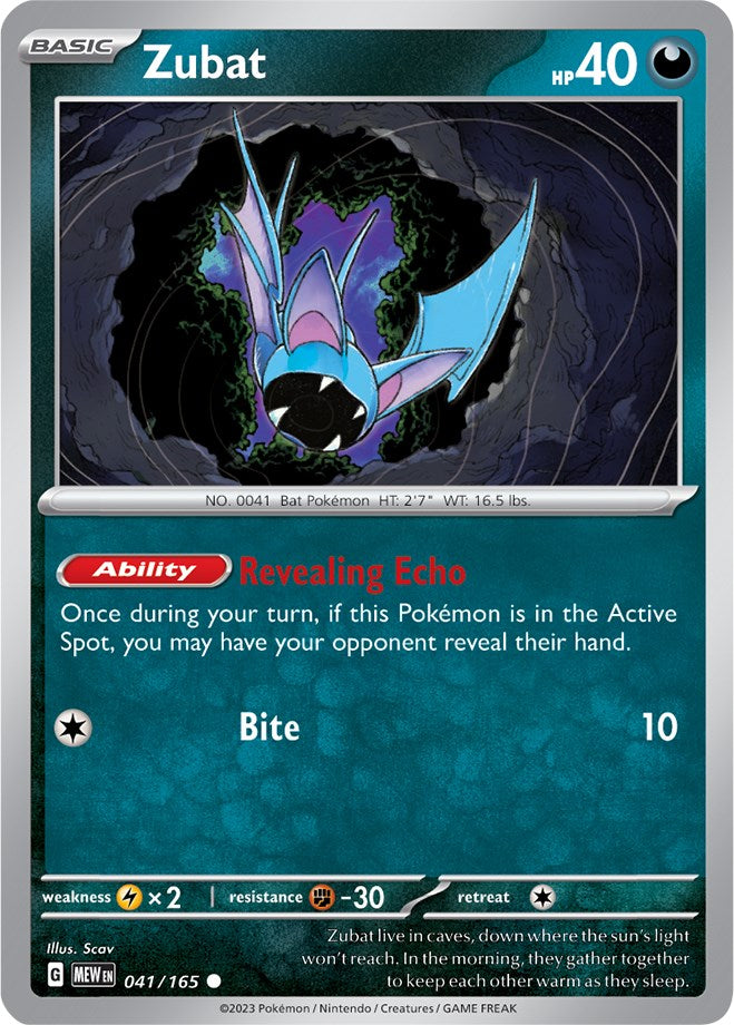 Zubat (041/165) [Scarlet & Violet:  151] Reverse Holofoil