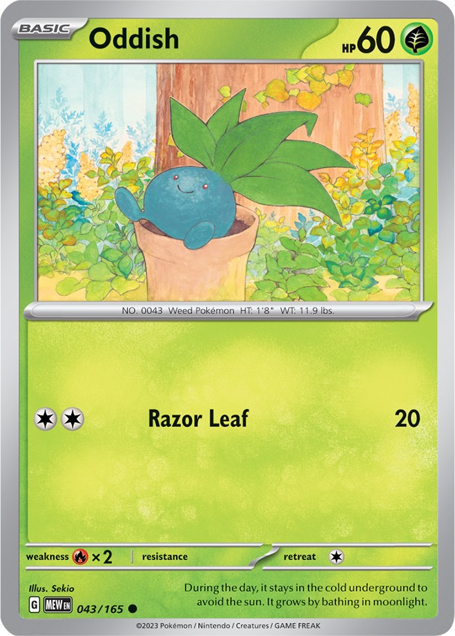 Oddish (043/165) [Scarlet & Violet:  151] Reverse Holofoil