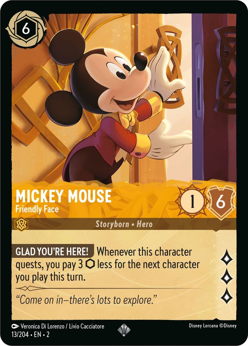 Mickey Mouse - Friendly Face 13/204 (Rise of the Floodborn) Cold Foil