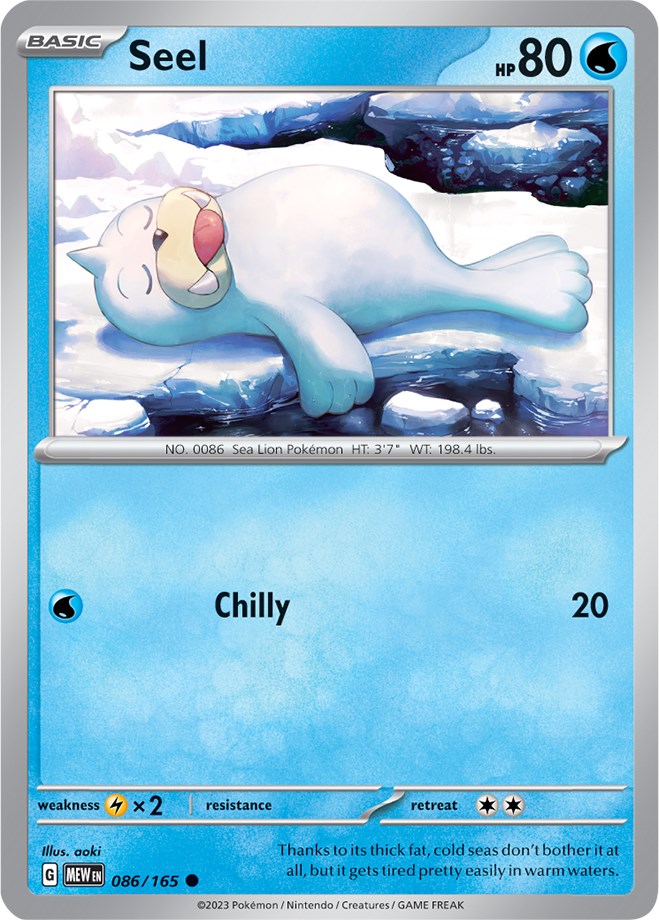 Seel (086/165) [Scarlet & Violet:  151] Reverse Holofoil