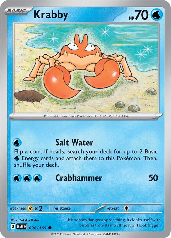 Krabby (98/165) [Scarlet & Violet:  151] Reverse Holofoil