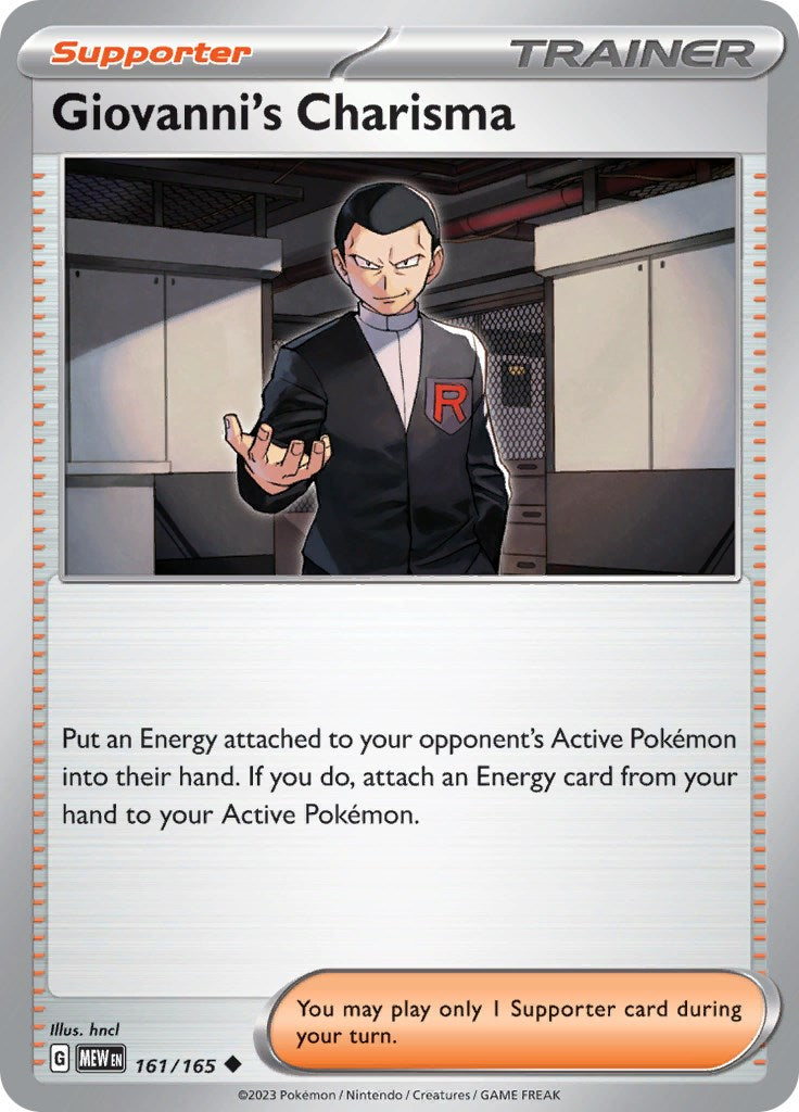 Giovanni's Charisma (161/165) [Scarlet & Violet:  151]