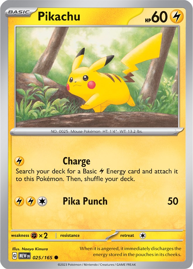 Pikachu (25/165) [Scarlet & Violet:  151] Reverse Holofoil