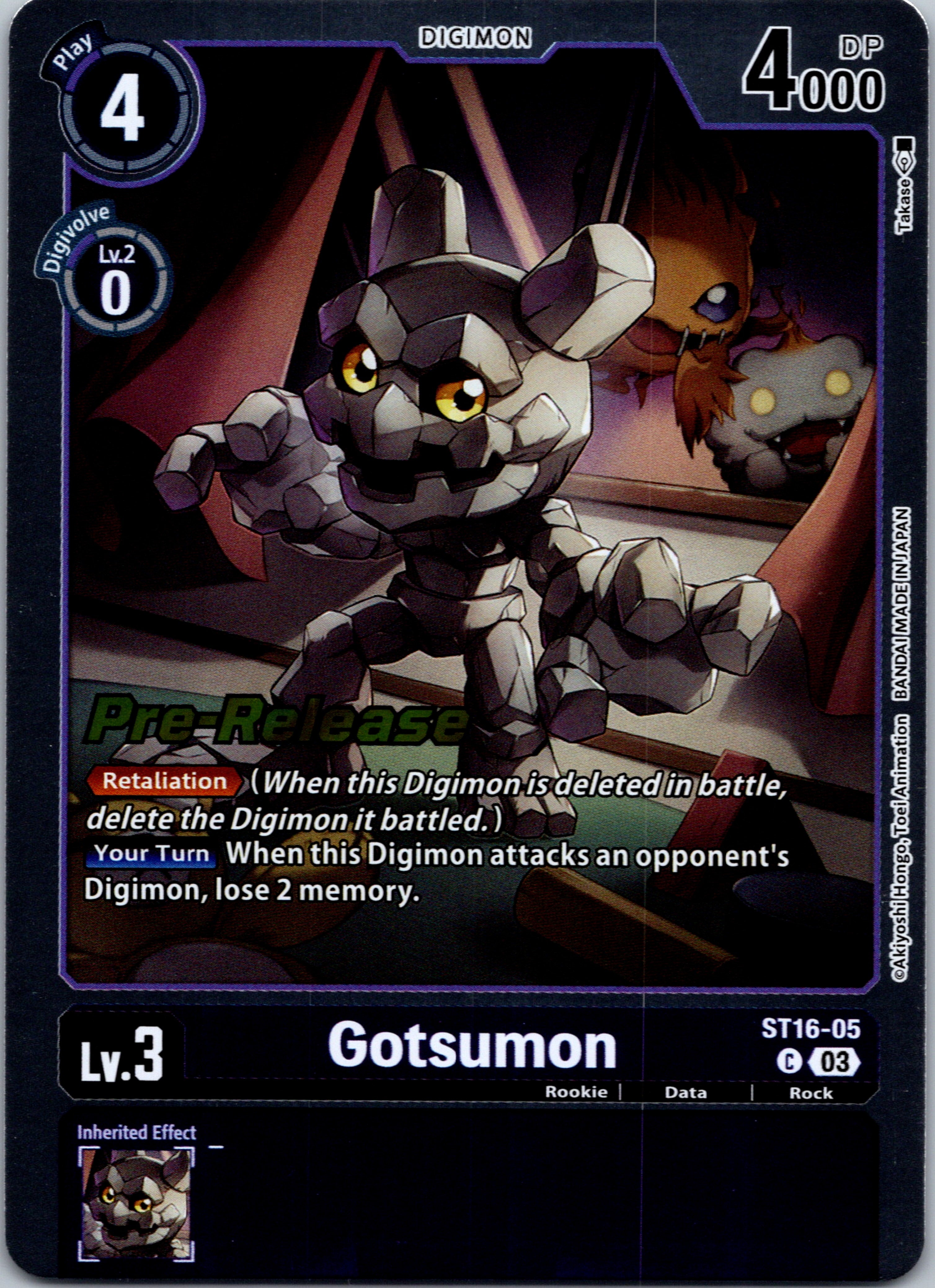 Gotsumon [ST16-05] [Starter Deck 16: Wolf of Friendship Pre-Release Cards] Foil