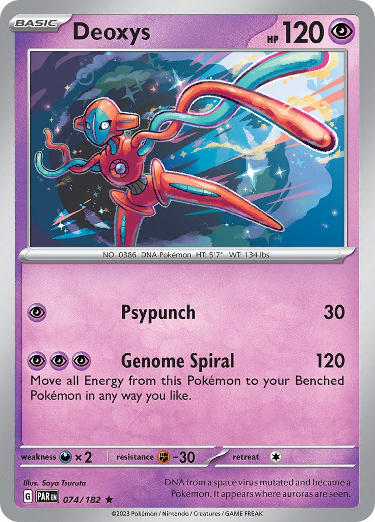 Deoxys (74/182) - [Scarlet & Violet: Paradox Rift] Holofoil