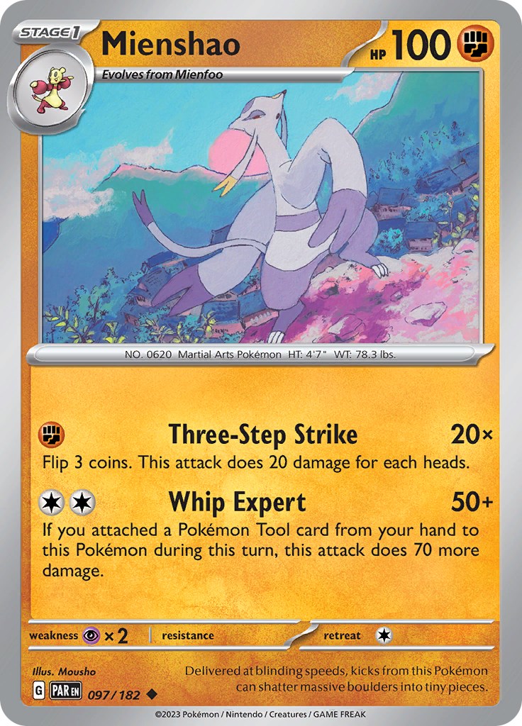 Mienshao (097/182) - [Scarlet & Violet: Paradox Rift] Reverse Holofoil