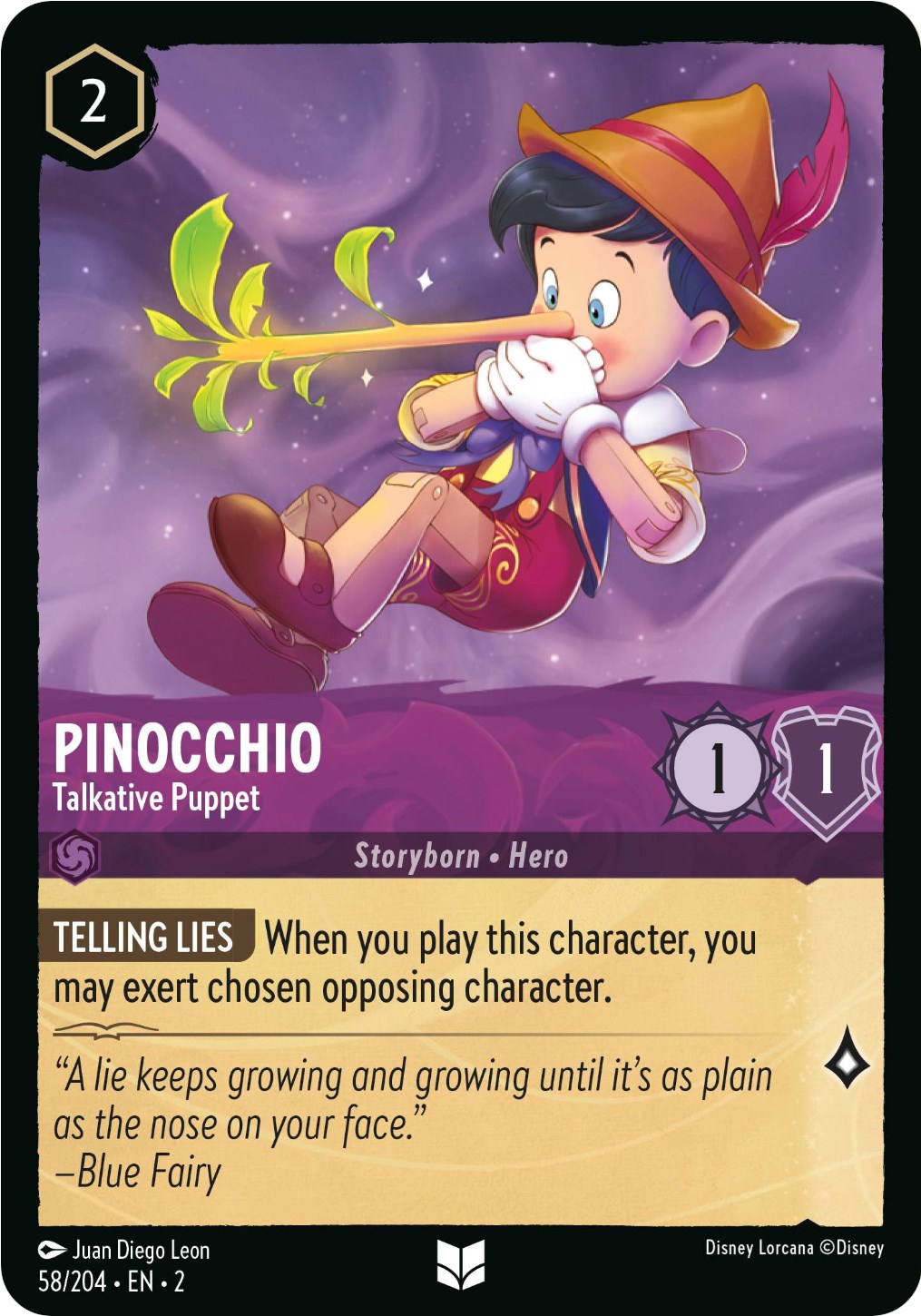 Pinocchio - Talkative Puppet 58/204 (Rise of the Floodborn) Cold Foil