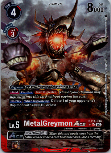 MetalGreymon Ace (Alternate Art) [BT14-014] [Blast Ace] Foil