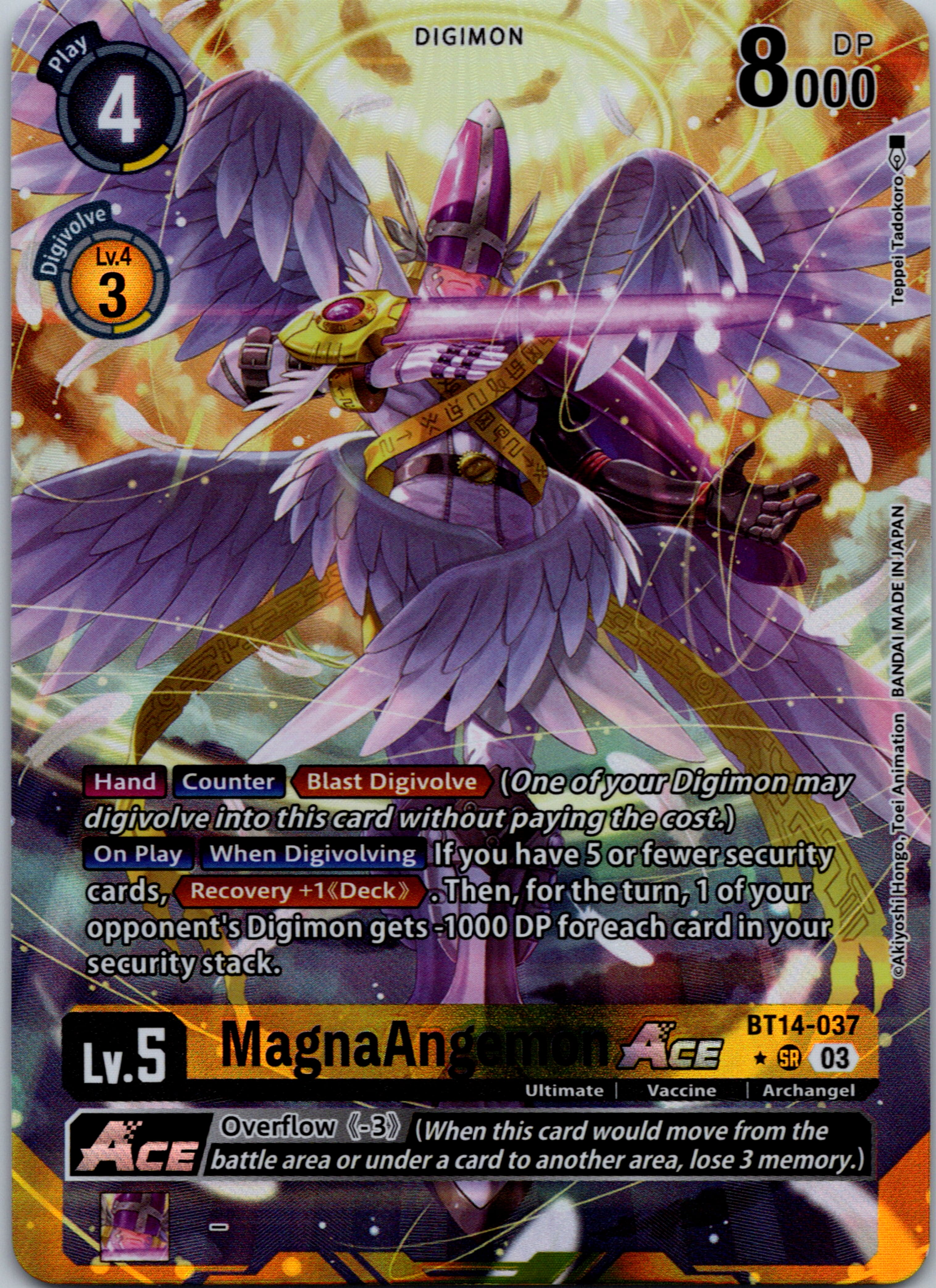 MagnaAngemon Ace (Alternate Art) [BT14-037] [Blast Ace] Foil