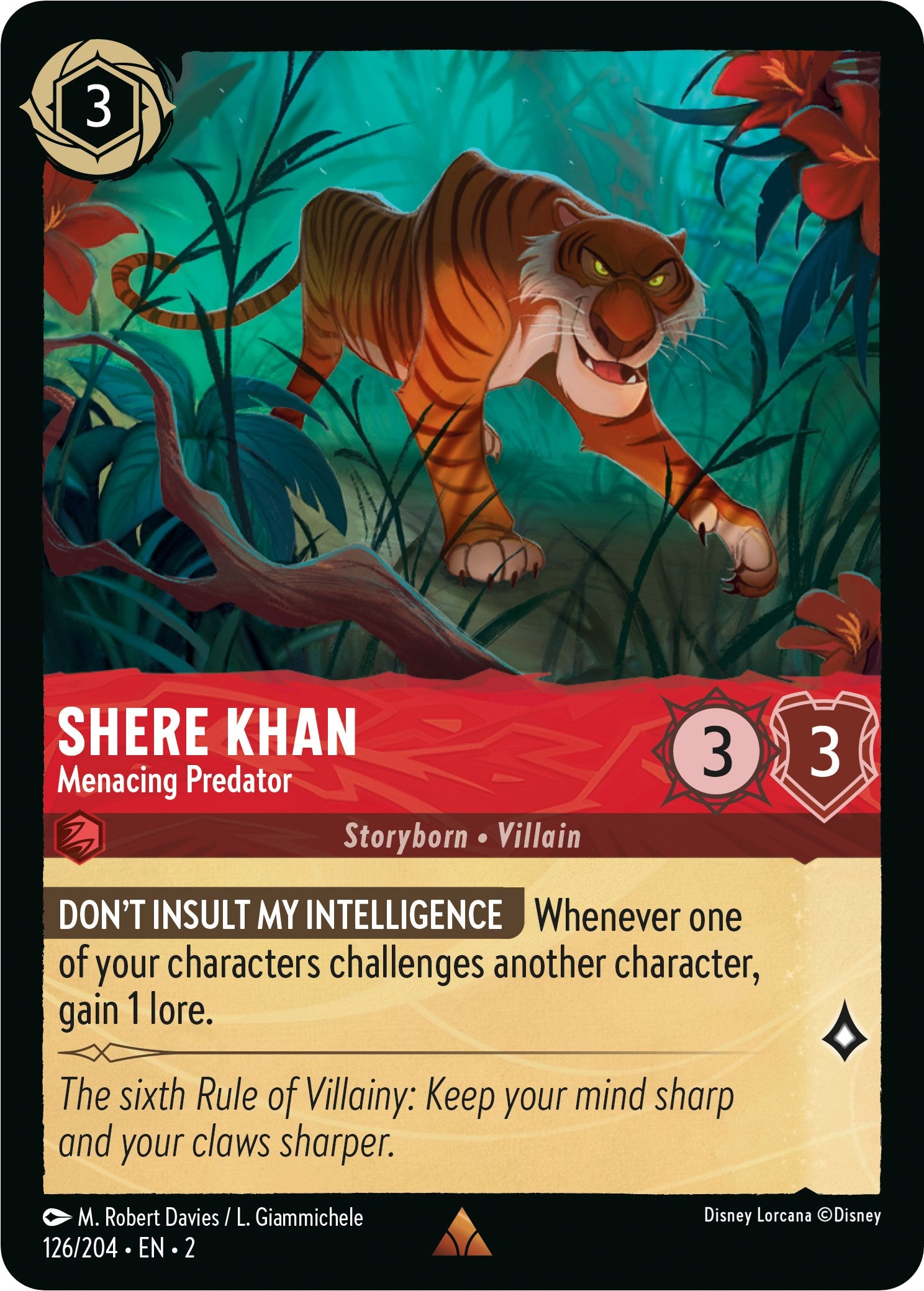 Shere Khan - Menacing Predator 126/204 (Rise of the Floodborn) Cold Foil