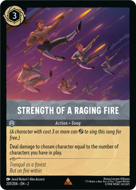 Strength of a Raging Fire 201/204 (Rise of the Floodborn) Cold Foil