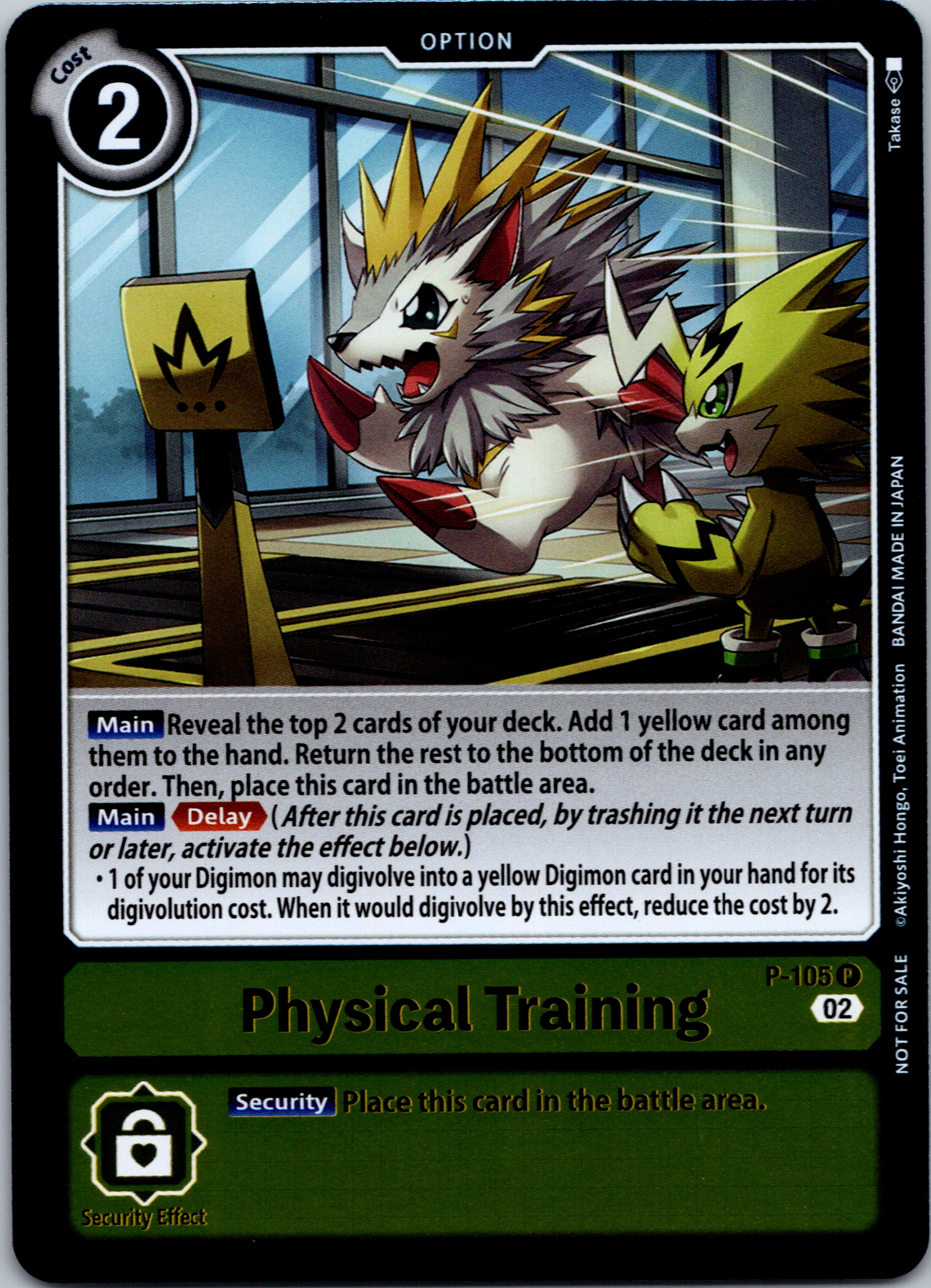 Physical Training (Blast Ace Box Topper) [P-105] [Digimon Promotion Cards] Foil