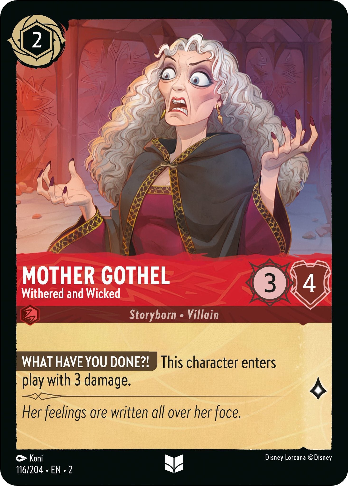 Mother Gothel - Withered and Wicked 116/204 (Rise of the Floodborn)