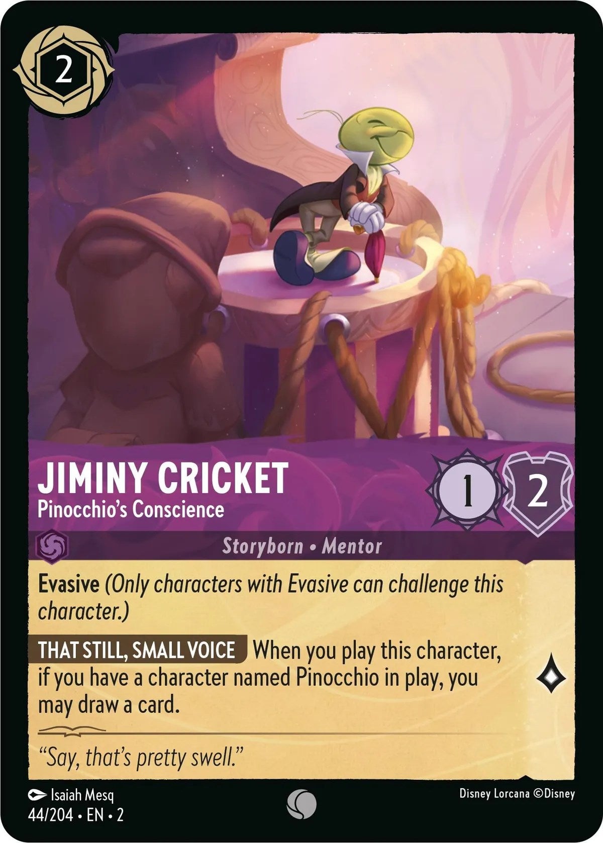 Jiminy Cricket - Pinocchio's Conscience 44/204 (Rise of the Floodborn) Cold Foil