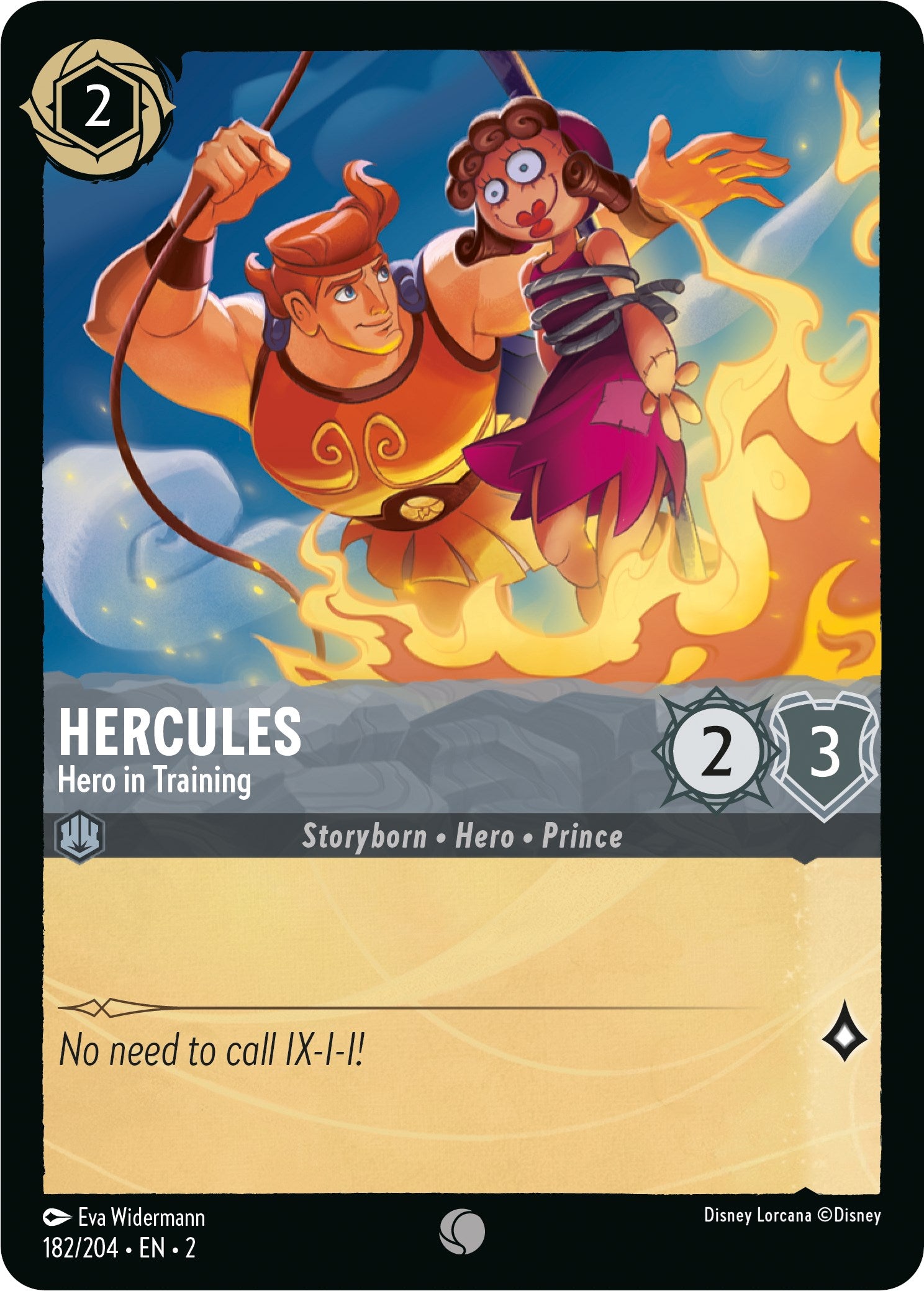 Hercules - Hero in Training 182/204 (Rise of the Floodborn) Cold Foil