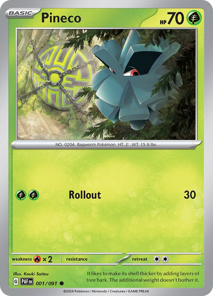 Pineco [001/091] - (Paldean Fates) Reverse Holofoil