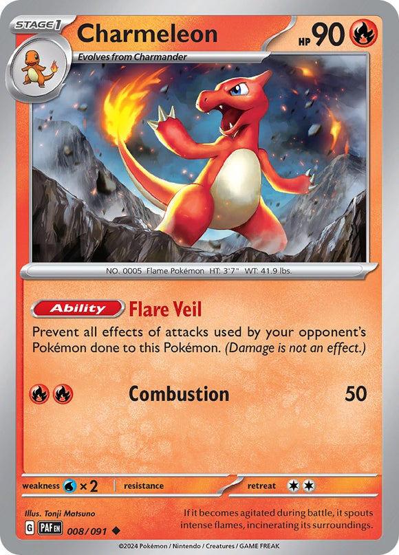 Charmeleon [008/091] - (Paldean Fates) Reverse Holofoil