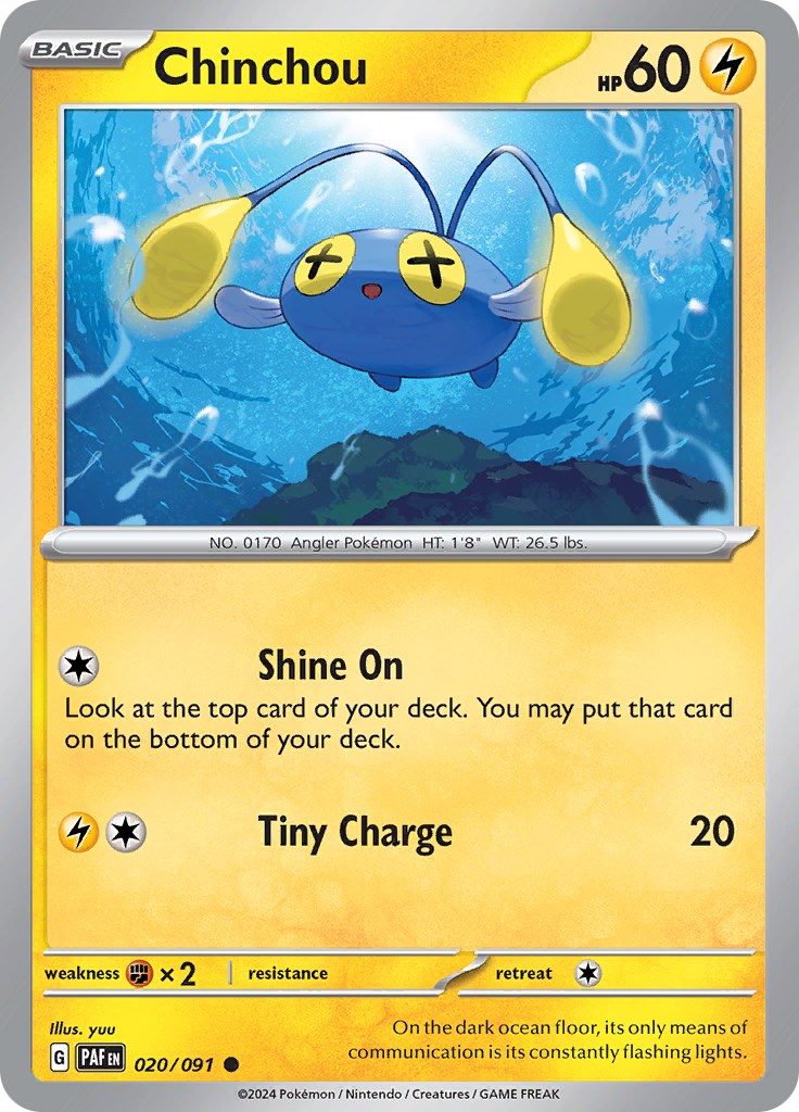 Chinchou [20/091] - (Paldean Fates) Reverse Holofoil